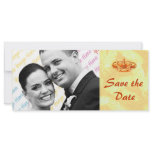 Golden Crown WEDDING Save-the-Date custom card rack cards