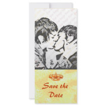 Golden Crown WEDDING Save-the-Date Custom Rack Cards