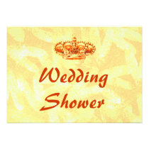 Golden Crown WEDDING Shower Invitations invitations