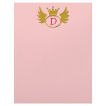 Golden Crown with Your Initial or Monogram! letterhead by CustomizeACard Golden Crown with Your Initial or Monogram! letterhead