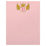Golden Crown with Your Initial or Monogram! Custom Letterhead