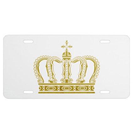 Golden Crown + your ideas License Plate