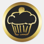 GOLDEN CUPCAKE STICKER