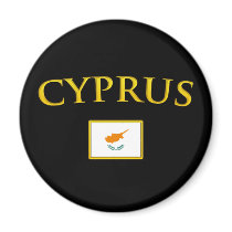 Golden Cyprus Fridge Magnet