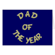 Golden Dad Of The Year Tabel Tent Cards
