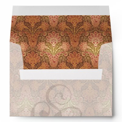 golden damask envelopes