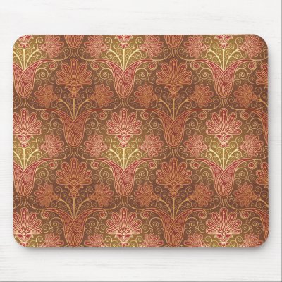 golden damask mouse pad