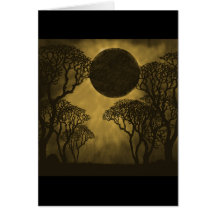 Golden Dark Forest Eclipse Card