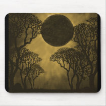 Golden Dark Forest Eclipse Mousepad by Superstarbing Golden Dark Forest Eclipse Mousepad
