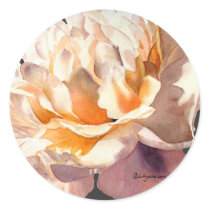Golden Dark Peony Wedding Envelope Seals stickers