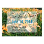 Golden Daylily Flowers Save the Date Announcement