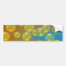 Golden Days - Yellow & Azure Tranquility Bumper Sticker