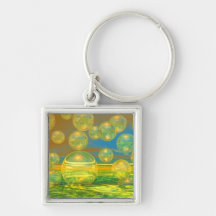 Golden Days - Yellow & Azure Tranquility Keychain