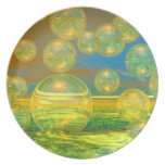 Golden Days - Yellow & Azure Tranquility Party Plates