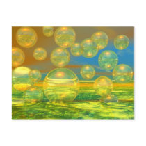 Golden Days - Yellow & Azure Tranquility Post Cards