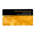 Golden dazzle champagne yellow elegant mailing label