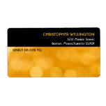 Golden dazzle champagne yellow elegant mailing personalized shipping label