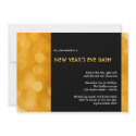 Golden dazzle champagne yellow party celebration invitation