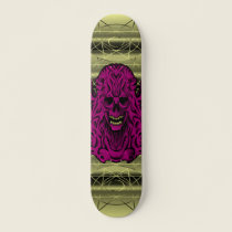 Golden Deck with Twisted Skull skateboards