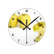 Golden Delicious Apples wall clocks