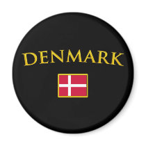 Golden Denmark Refrigerator Magnet