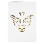 Golden Descent of The Holy Spirit Symbol Greeting Cards