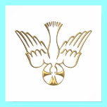 Golden Descent of The Holy Spirit Symbol posters