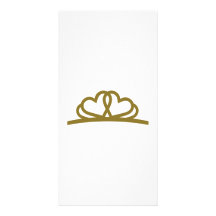 Golden Diadem Tiara Personalized Photo Card