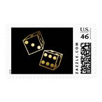 GOLDEN DICE POSTAGE STAMP