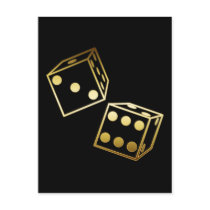 GOLDEN DICE postcards by dgpaulart GOLDEN DICE postcards