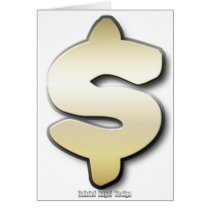 Golden Dollar Sign cards