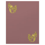 Golden Doves Flowers Plum Scrapbook Paper Personalized Letterhead