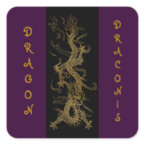 GOLDEN DRAGON Asian Art Sticker Series
