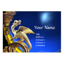 GOLDEN DRAGON BLUE SAPPHIRE Monogram Business Card
