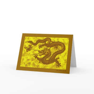 Golden Dragon Card (Blank)