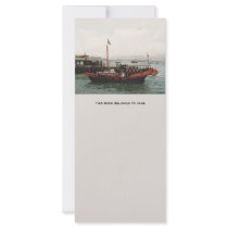 Golden Dragon Ferry Hong Kong Bookmark Personalized Rack Card