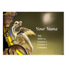 GOLDEN DRAGON GREY AGATE Monogram Business Card Template