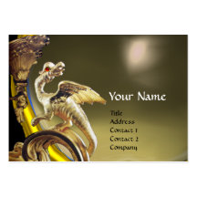 GOLDEN DRAGON GREY AGATE Monogram Business Card Templates