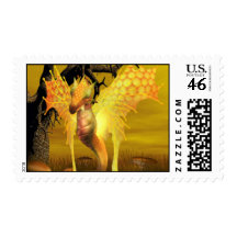 Golden Dragon  Postage Stamp