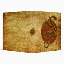 Golden Dragon Sun | antique style Binder