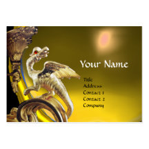 GOLDEN DRAGON YELLOW TOPAZ  Monogram Business Cards