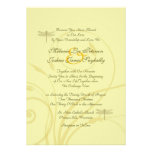 Golden Dragonflies Flourish Invitation invitations
