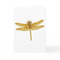 Golden Dragonfly Greeting Card