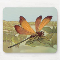 Golden Dragonfly Mouse Pads