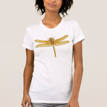 Golden Dragonfly V-Neck T-Shirt
