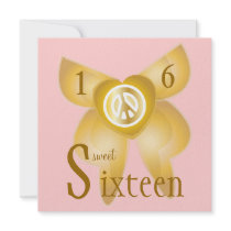 Golden Dream Sweet Sixteen Invitation- Cust.