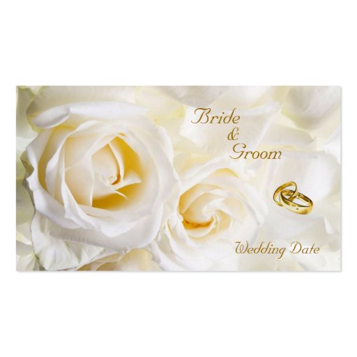 Golden Dream Wedding Favor Tag Business Card Template (front side)