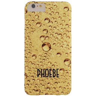Golden Drops with Name Barely There iPhone 6 Plus Case