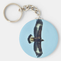 Golden Eagle in Flight Keychain