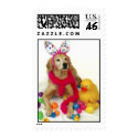 Golden Easter Bunny postage
